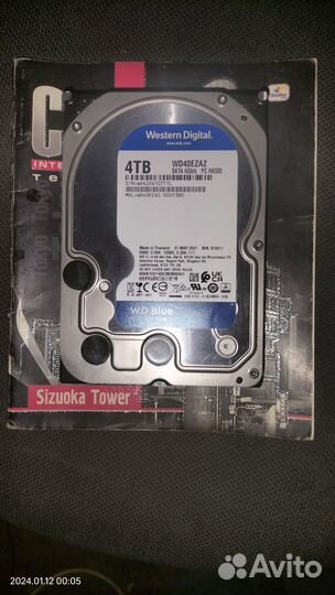 Жесткий диск 4 тб wd western digital WD40ezaz