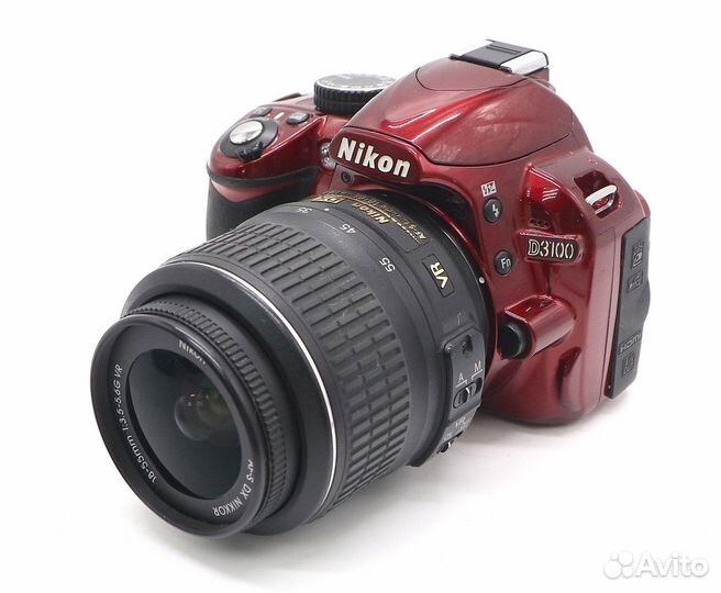 Nikon D3100 kit красный (пробег 2855 кадров)