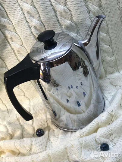 Заварочный чайник/кофейник СССР мельхиор 1,4 л