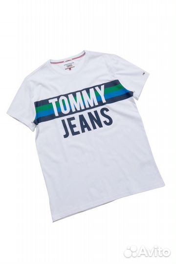 Белая футболка tommy jeans