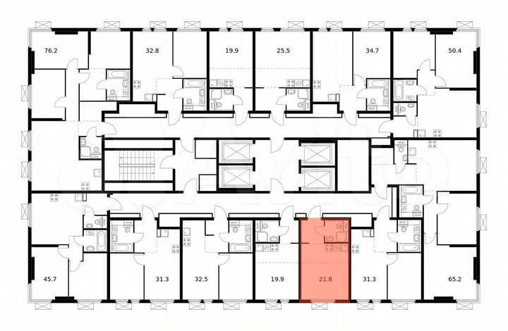 Квартира-студия, 21,8 м², 14/33 эт.