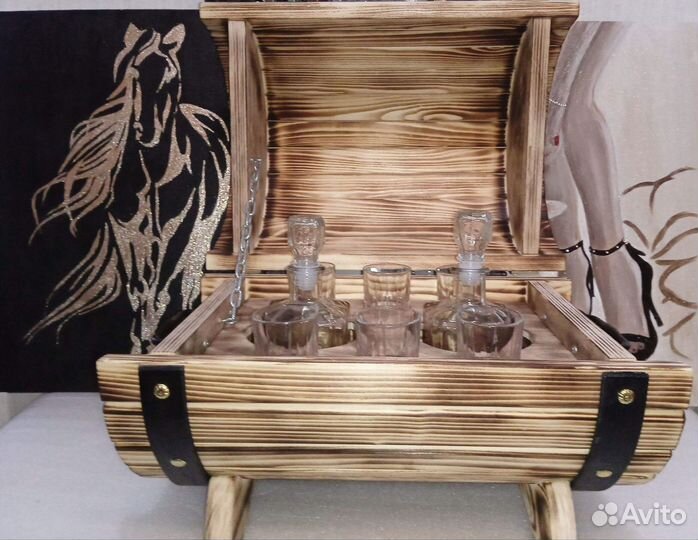 Сундук и бочка (мини бар)