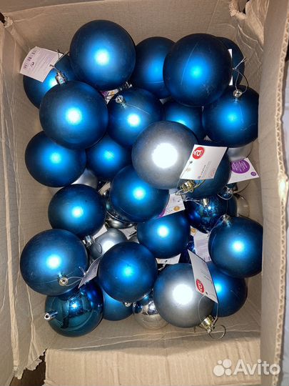 Елочные шары, пластиковые