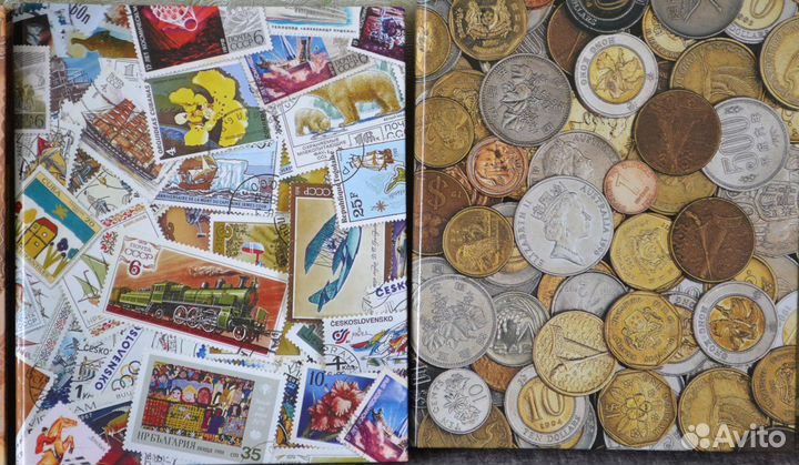 Ламинированные альбомы для монет, значков, марок