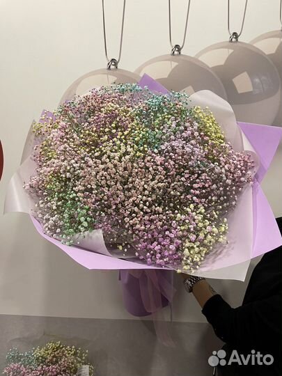 Букет цветов гигант из гипсофилы, доставка