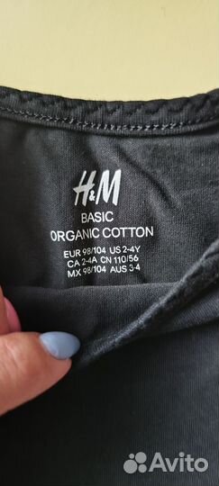 Лонгслив для девочки h&m р.98-104