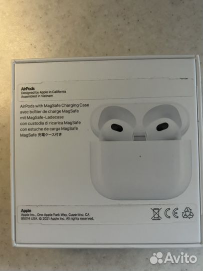 Беспроводные наушники apple airpods 3