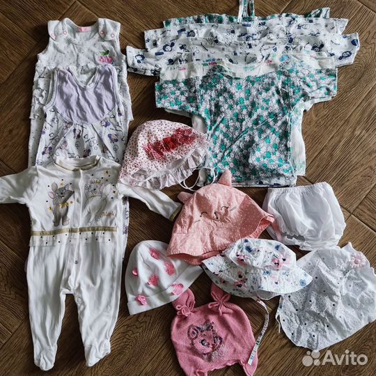 Пакет детских вещей на девочку 62 68 74