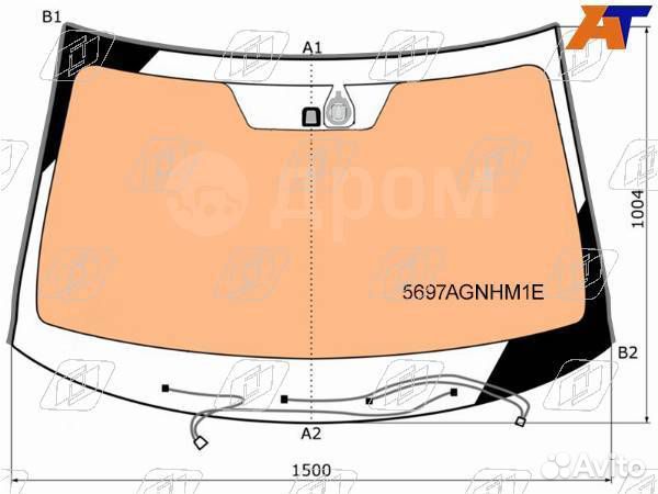 Стекло лобовое Mitsubishi Outlander с обогревом
