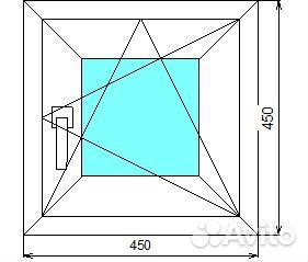 Окно пвх 450*450