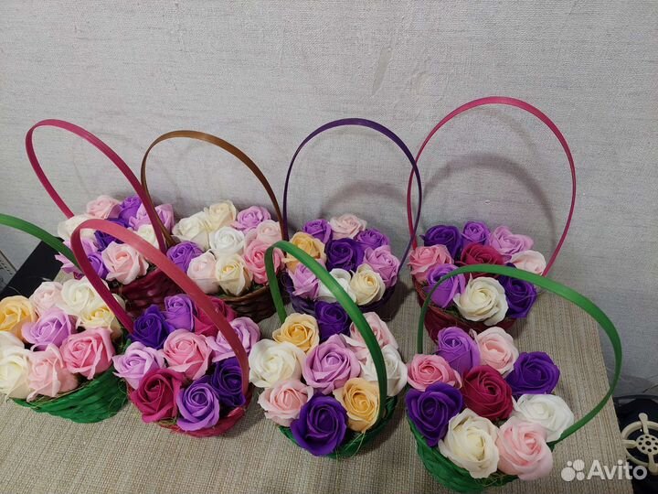 Мыльные розы букет подарок цветы