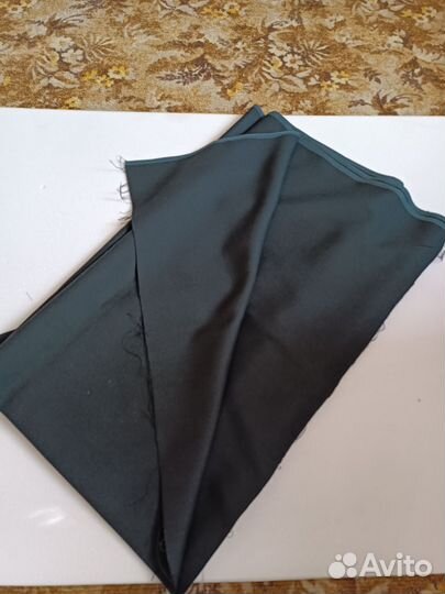 Отрез черной шерсти СССР в диагональ