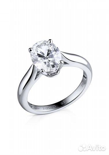 Кольцо Cartier Solitaire 2,05 ct G/VVS2 Platinum R