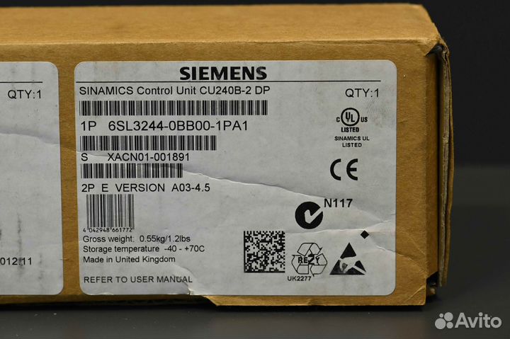 Siemens 6SL3244-0BB00-1PA1 новый, 1 шт