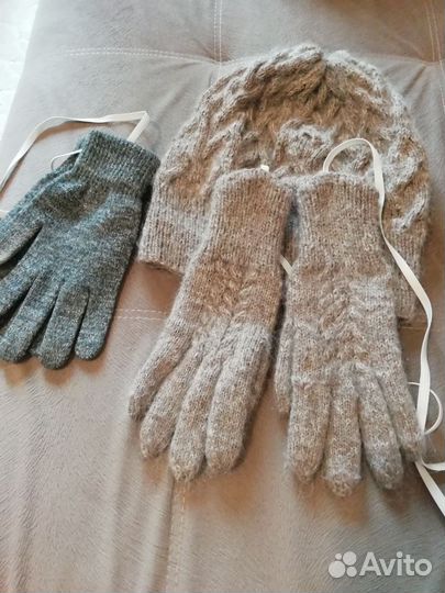 Комплект шапка перчатки