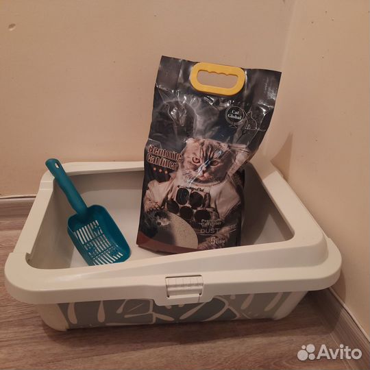 Лоток для кошек большой, миски для корма
