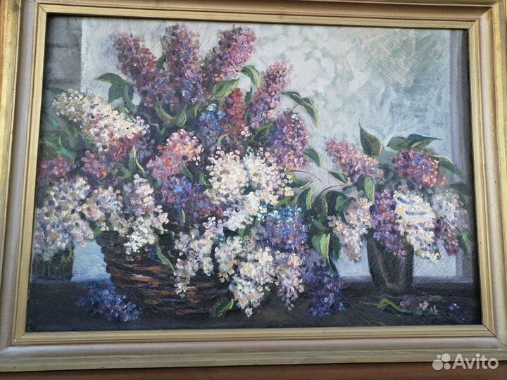 Картина маслом на холсте цветы