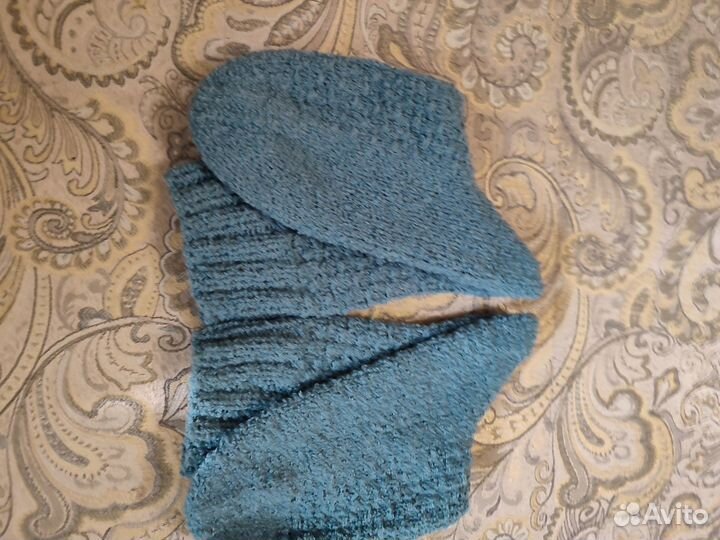 Махровые вязаные носки ручной работы