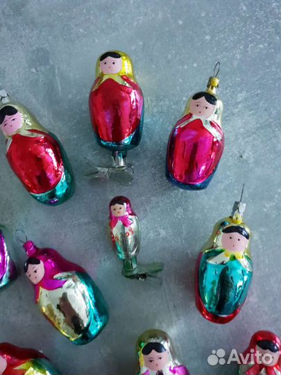 Елочные игрушки СССР. Матрешки