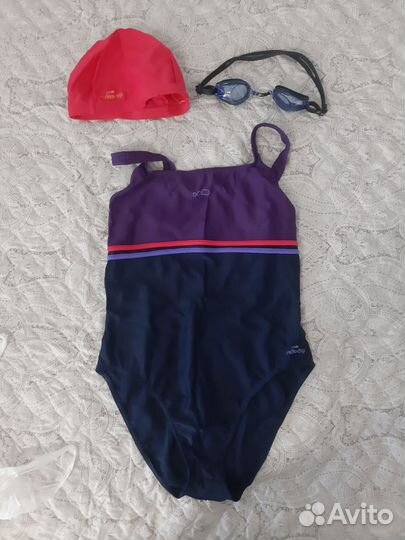 Купальник шапочка и очки для плавания