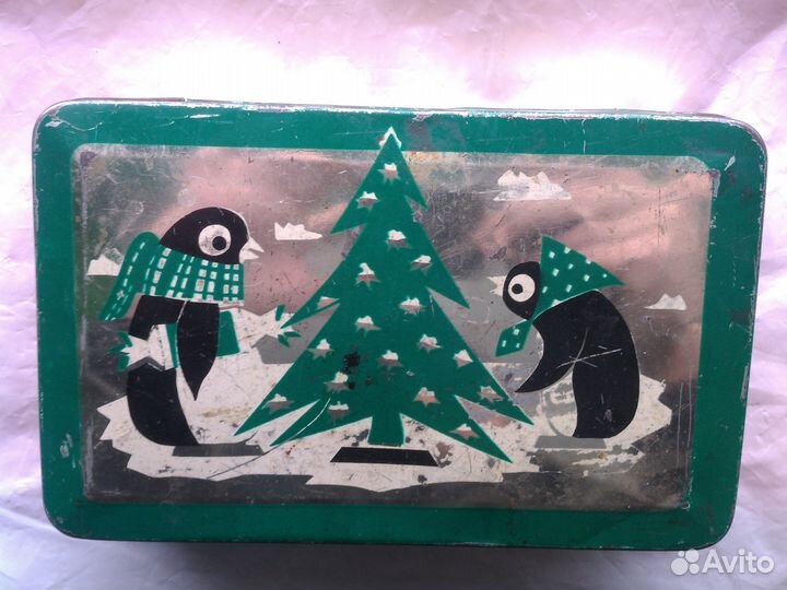Конфетница Пингвин Елка Красный Октябрь СССР