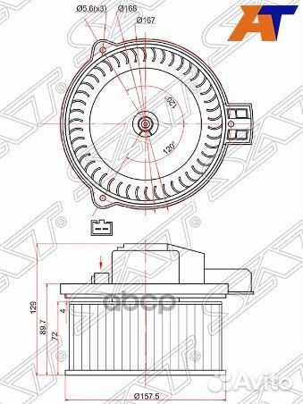 Мотор отопителя салона Mazda 3 13-19 / 6 07-12