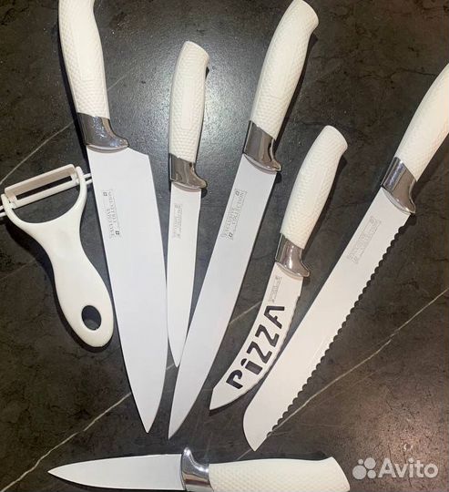 Набор ножей белый универсальный новый