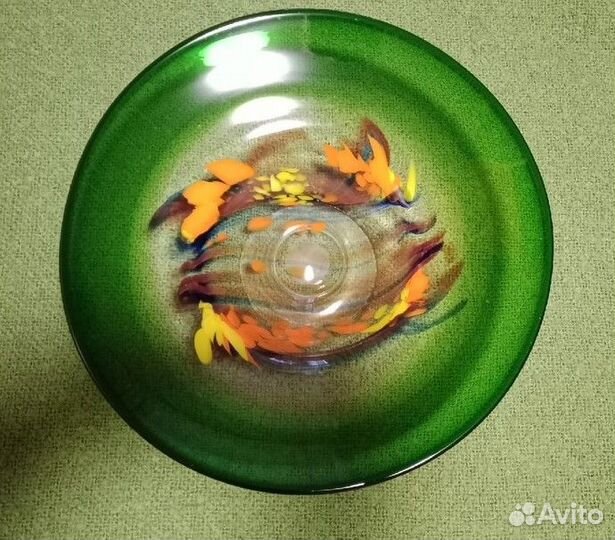 Ваза для фруктов Первомайского стекольного завода