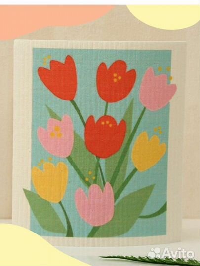 Губчатая целлюлозная салфетка для кухни