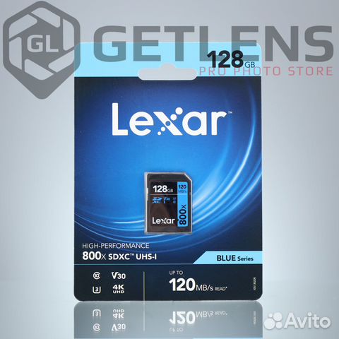Карта памяти lexar 800x sdxc UHS-I blue 128GB
