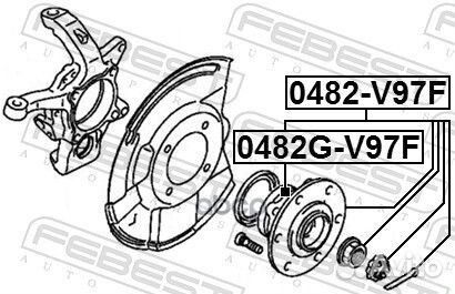 Подшипник ступ.mitsubishi pajero IV 06- пер. V9