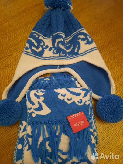 Шапка ушанка женская вязаная