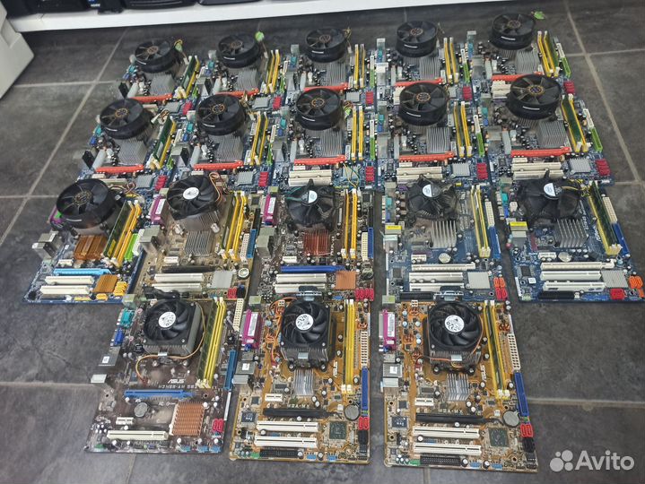 Комплекты (мать +проц +озу + Fan) много в наличии