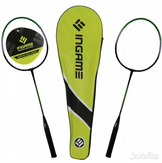 Набор для бадминтона Ingame store, зелено-чёрный