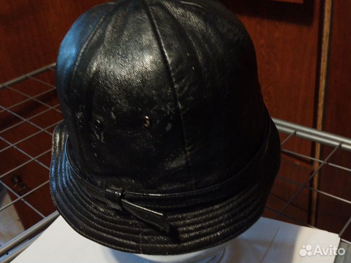 Кепка, фетровая, кожаная натуральная шапка