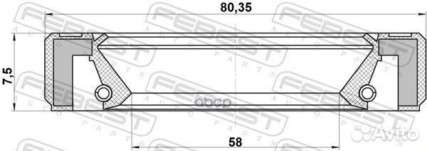 Сальник дифференциала левый 95GBY-60800808L Febest