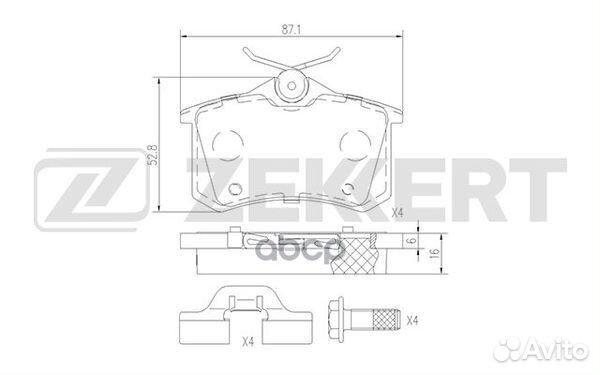 Колодки торм. диск. задн. Citroen C3 II 09- C3