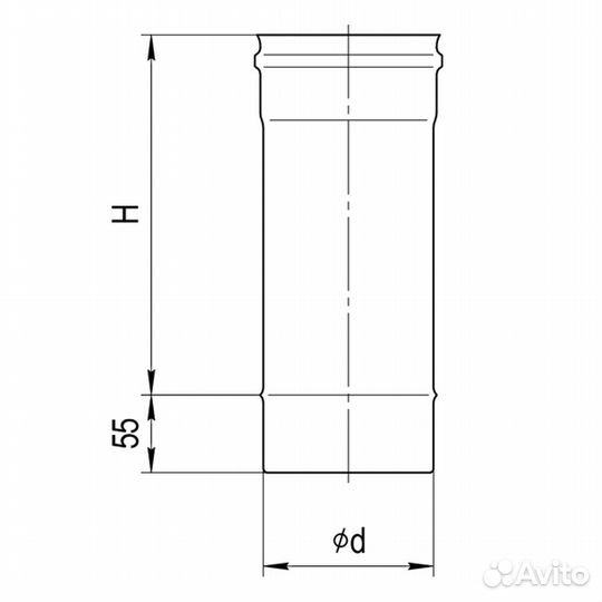 Дымоход ferrum 1,0м (430/0,5 мм) Ф160