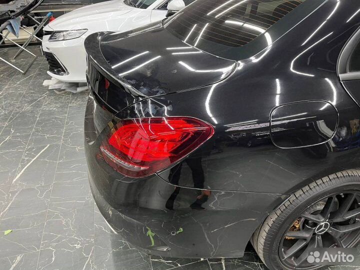 Спойлер черный глянец Mercedes C-class W205