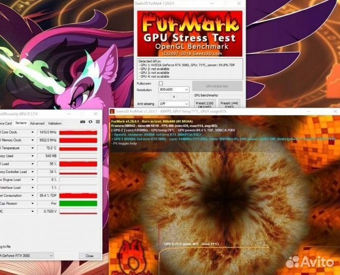 Видеокарта palit rtx 3080 gaming pro oc 12 gb