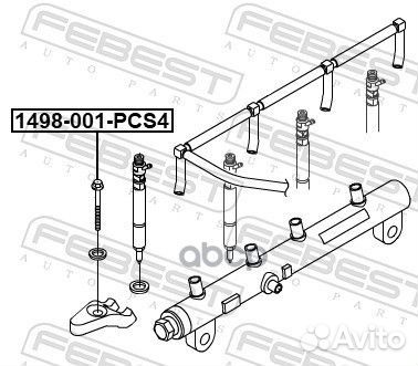 Болт (комплект 4 шт) 1498-001-PCS4 Febest