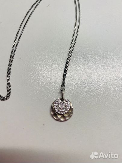 Украшение шарм подвеска цепочка серебро