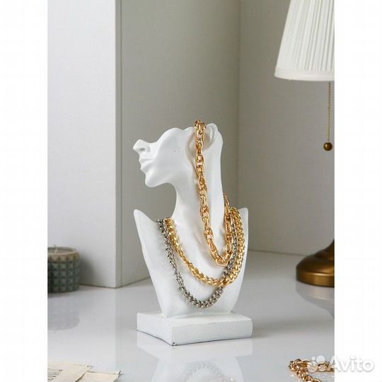 Бюст для украшений, 35 см, белый