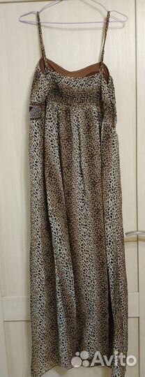 Вечернее платье леопардовое с лифом 40-44