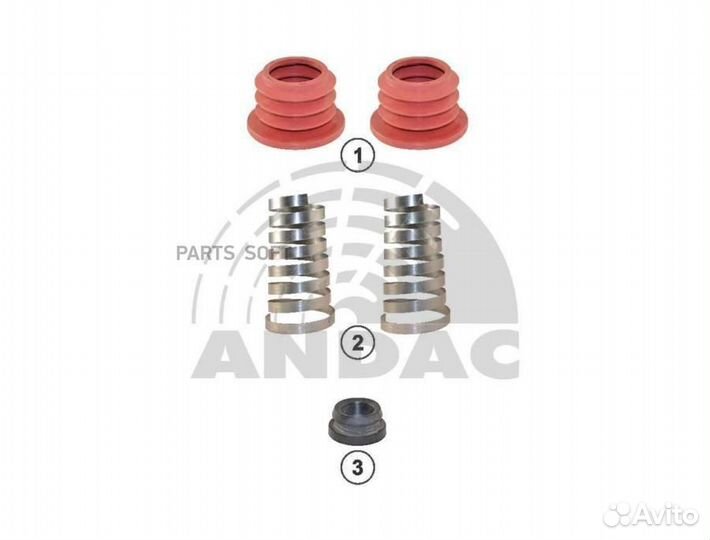 Andac 081060106 Ремкомплект суппорта Пыльник толка