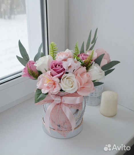 Букет из мыла на праздник, мыльный букет