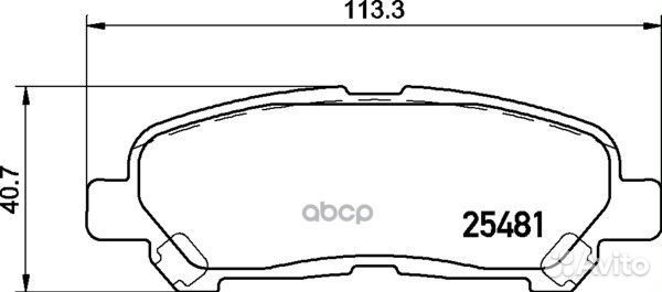 Колодки тормозные дисковые зад NP1122 nissh