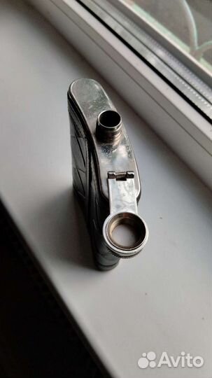 Фляга стальная,в коже натуральной