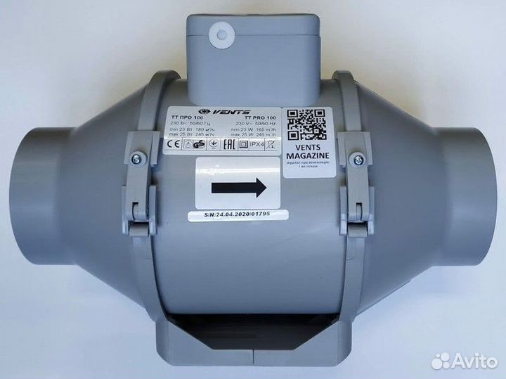 Вентилятор Вентс тт про 100