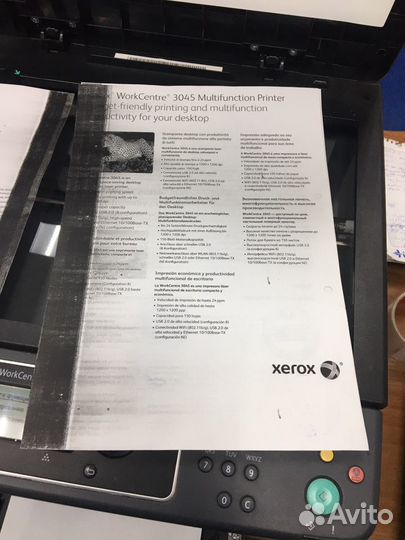 Мфу лазерный xerox 3045, с недочетом